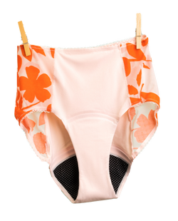 hello period orange coral undies