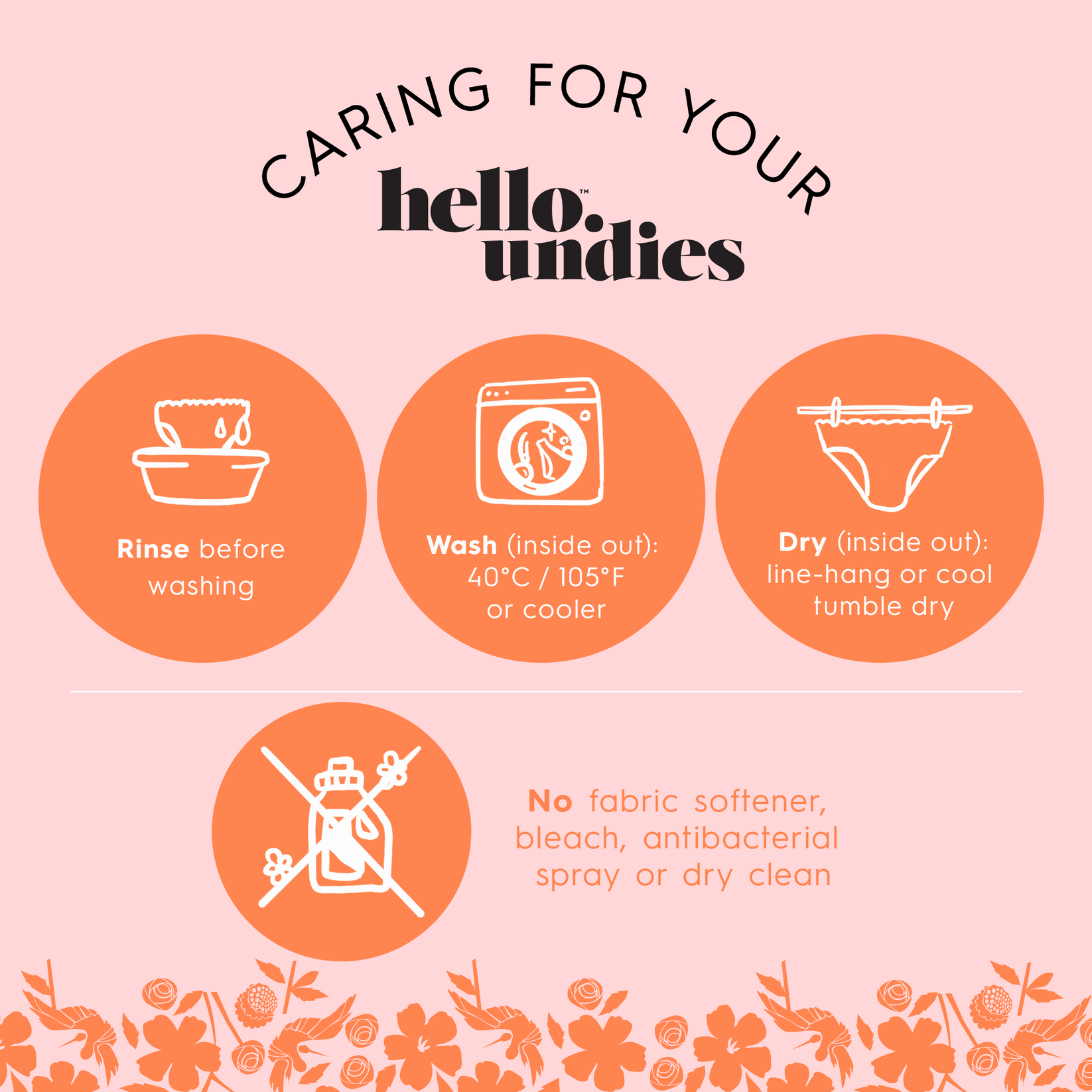 Hello Undies - Coral