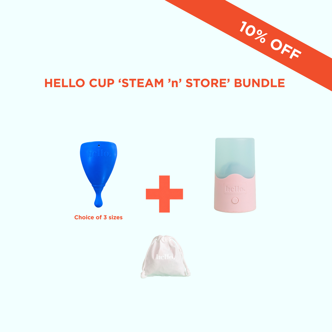 Hello Cup High Cervix Steam 'N' Store Bundle