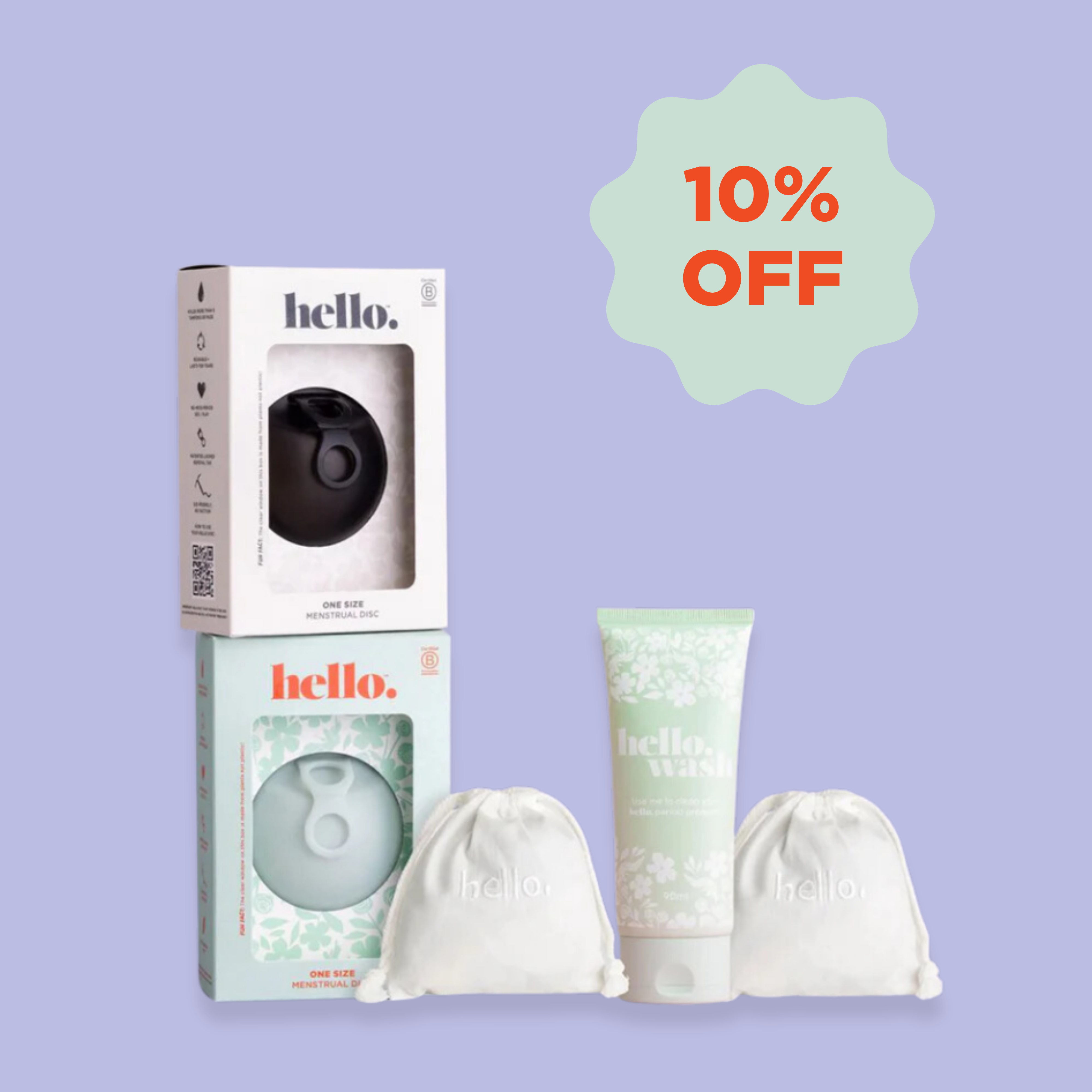 Hello Disc Duo Bundle Shop Period Care Hello Period